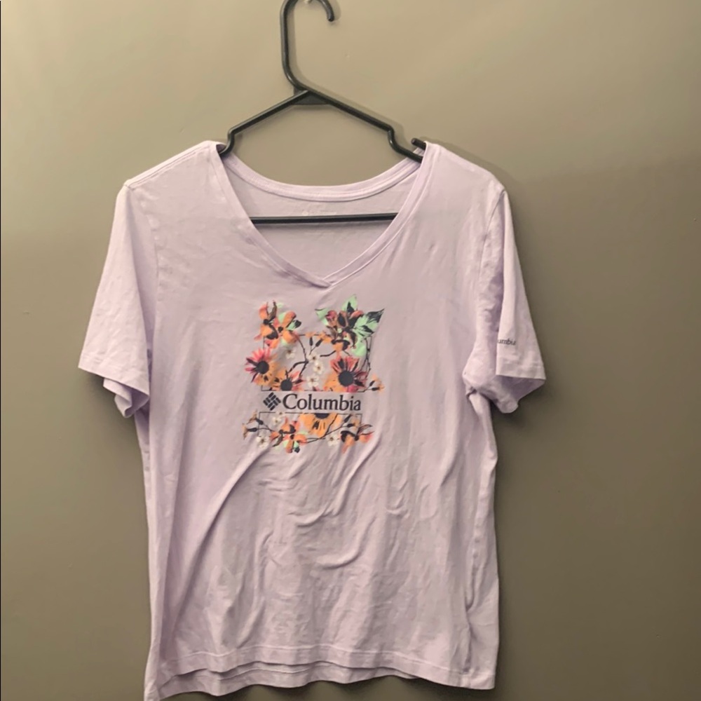 Columbia Women's Light Purple Floral Tee